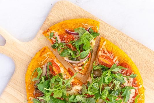 Veggie Pizza with Sweet Potato Crust