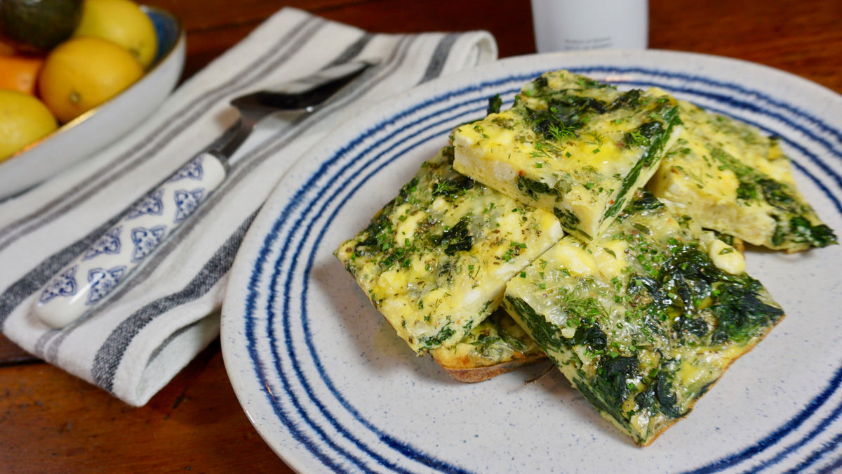 Feta and Spinach Frittata with Herbs – Kosterina